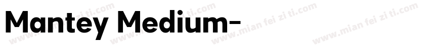 Mantey Medium字体转换
